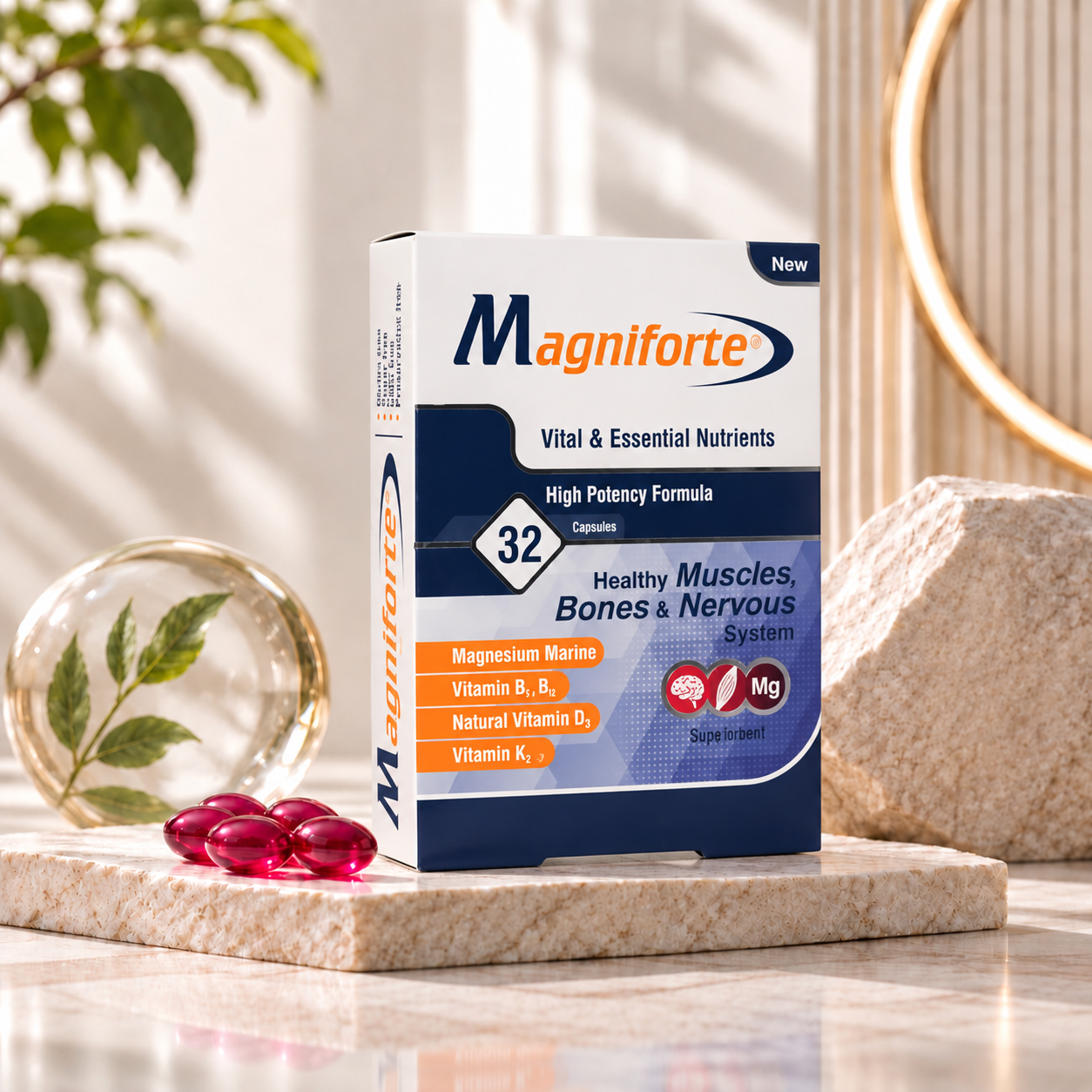 کپسول مگنیفورت Magniforte هولیستیکا بسته 32 عددی